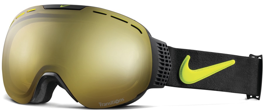 Nike SB Command Ski/Snowboard Goggles, Black Volt, Transitions Yellow
